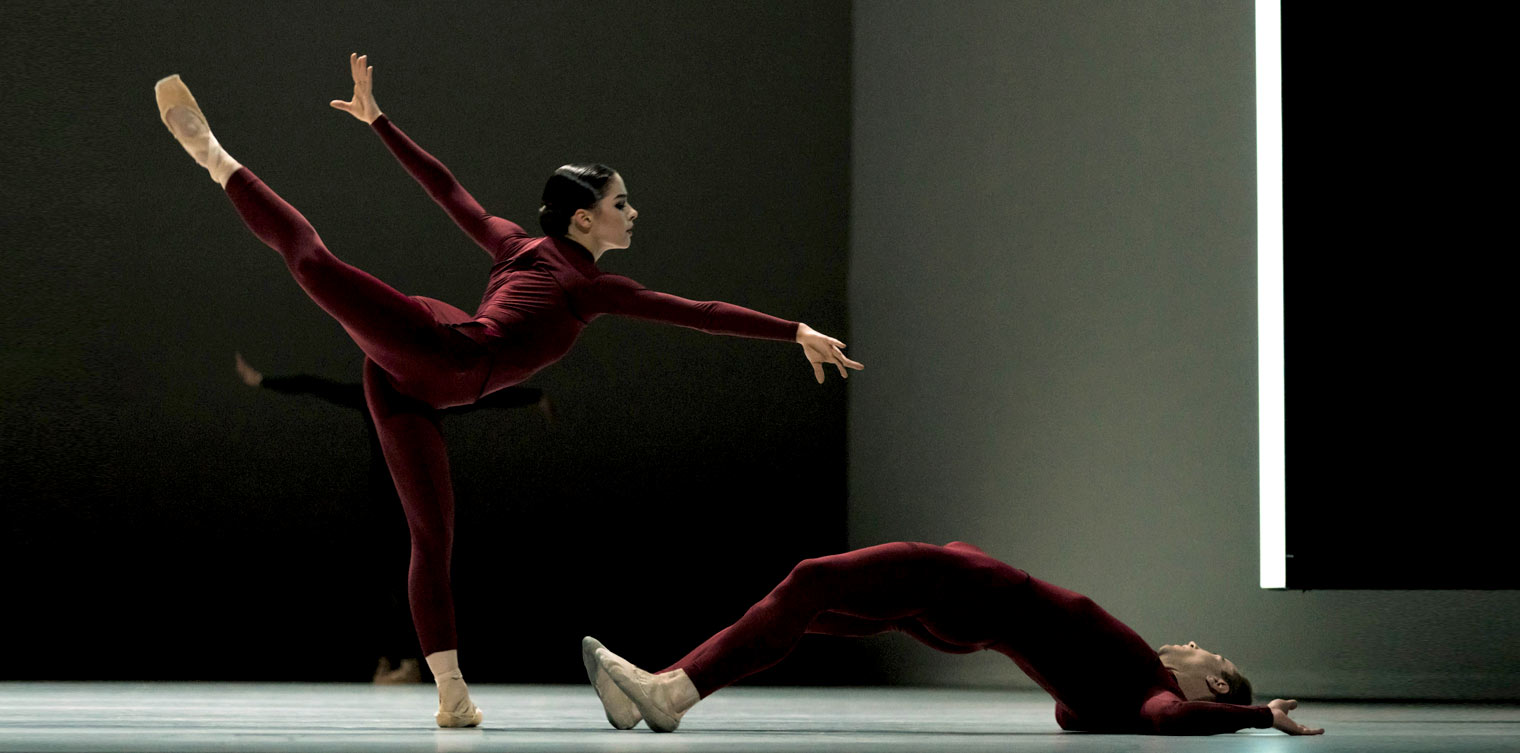 Members of Semperoper Ballet Dresden (Germany) performing The Four Seasons. Choreography by David Dawson. Photo by Ian Whalen. 2020 Festival performance.